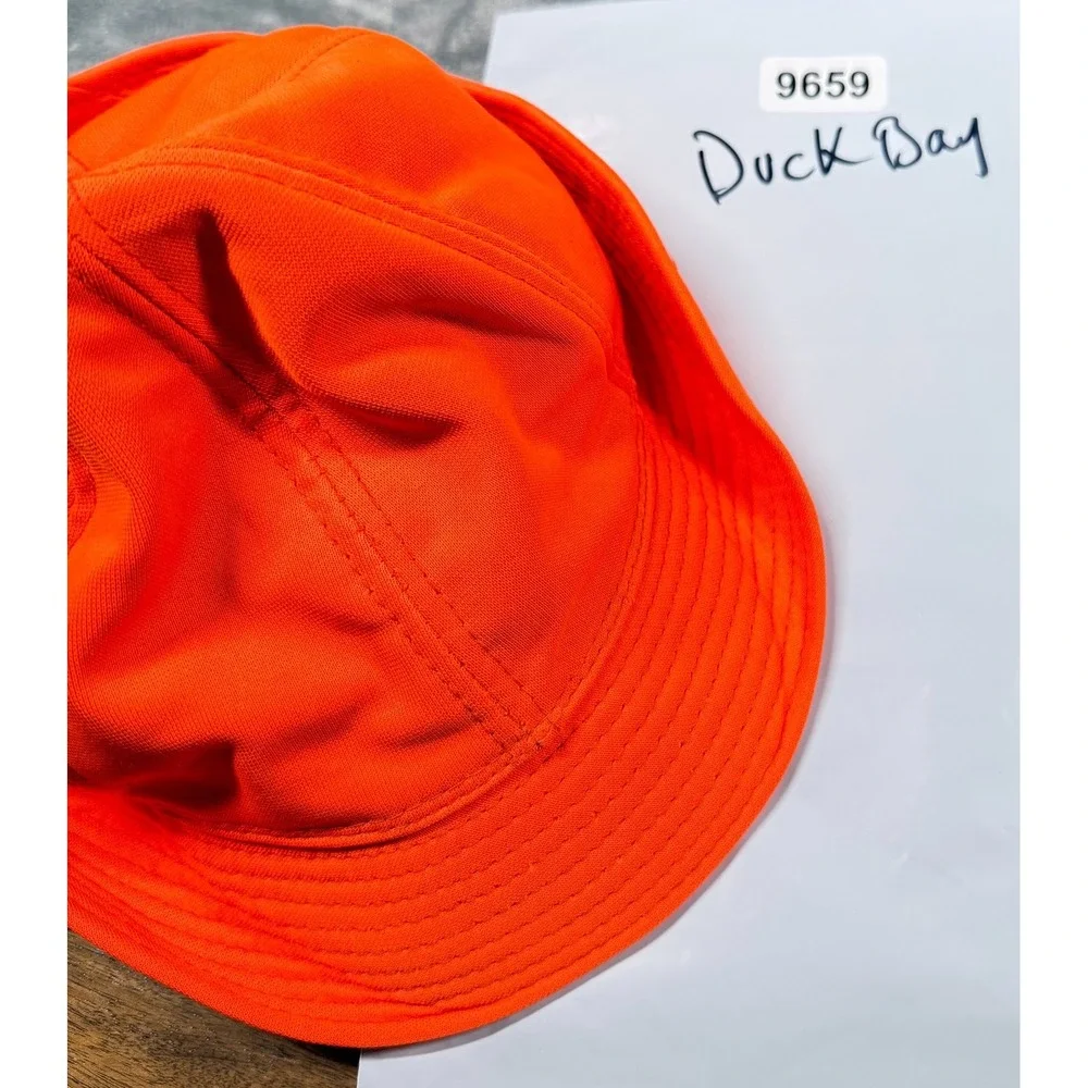 Buck Bay Blaze Orange Hunting Cap Mens L Snapback Hat Vintage